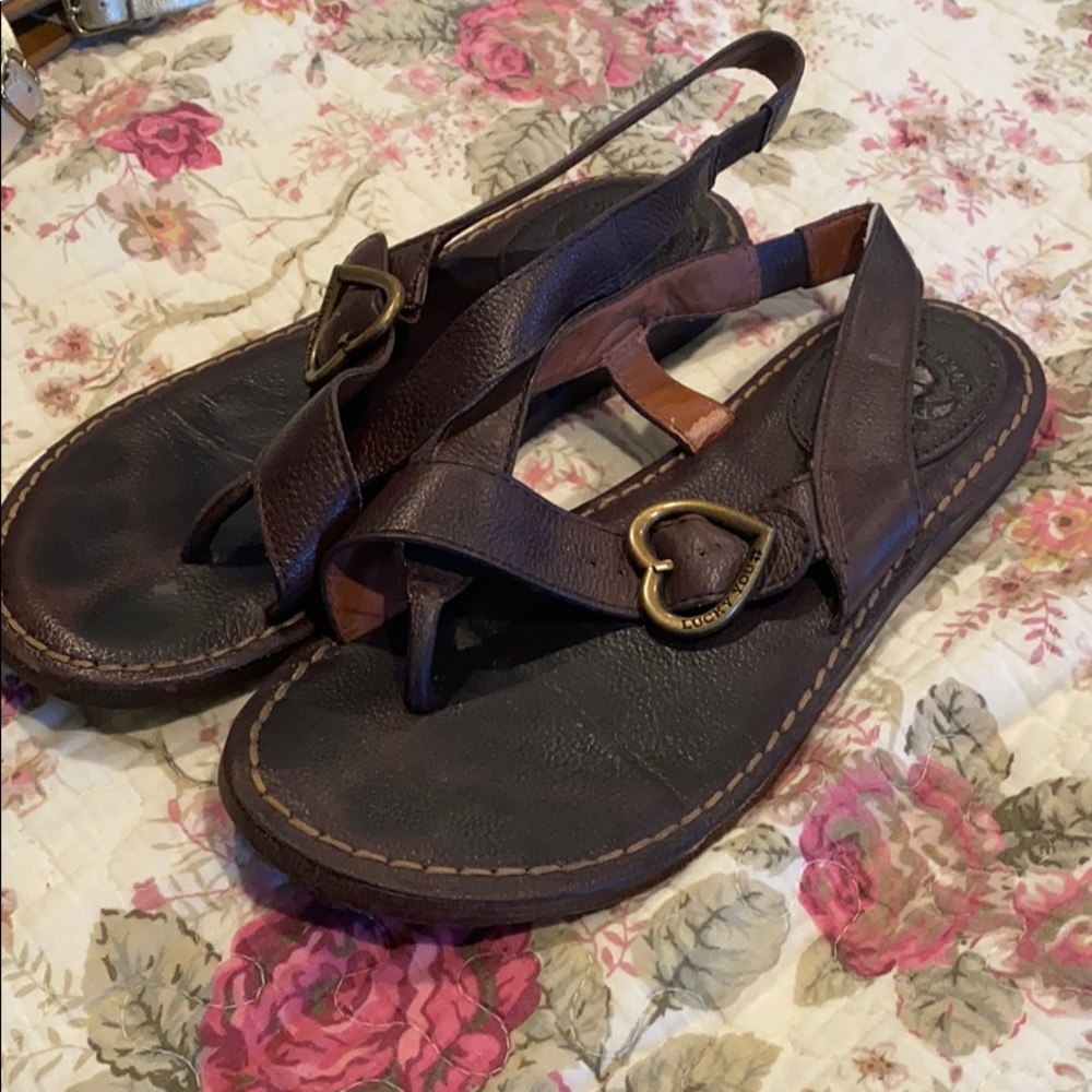 Brown leather lucky Brand sandals
